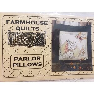 Farmhouse Quilts Parlor Pillows Lot Of 2 Patterns Only, Curiosity & Tisket